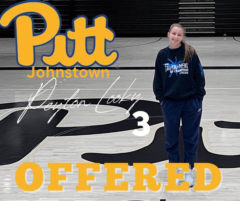 Congrats to 2024 5’8 G <a href="/peytonlooky/">peyton</a> on her offer to <a href="/PittJohnstown/">Pitt-Johnstown</a> #offered

<a href="/SUTSReport/">SUTS Report</a> <a href="/MiamiSuns/">Miami Suns</a> <a href="/GNation_BBALL/">G Nation 🏀</a> <a href="/_BlakeDerrick/">Blake Derrick</a> <a href="/PrepGirlsHoops/">Prep Girls Hoops 🏀</a> <a href="/tperkinsbball23/">Tony Perkins (TOH-nee Per-KINZ)</a> <a href="/SleeperAth1etes/">Sleeper Athletes</a> <a href="/RossVDG14/">Ross Van De Griek</a> <a href="/InsiderExposure/">InsiderExposure</a> <a href="/girlzprepreport/">Girlz Prep Report</a>