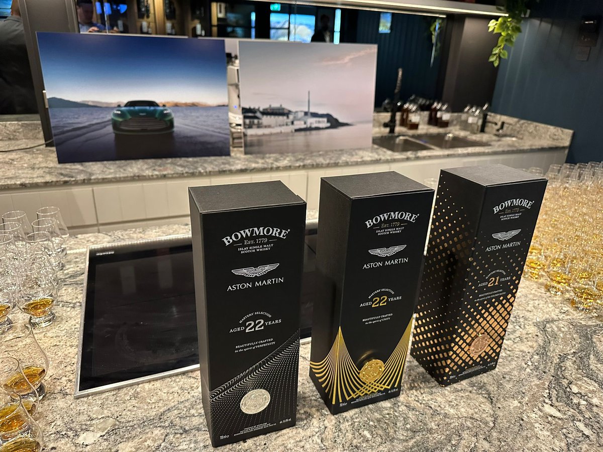 astonmartinedin's tweet photo. A pleasure this evening to support @bowmore with launching their Bowmore Masters Select Edition 3 @Bonnieandwilduk #AstonMartin #Bowmore #AstonMartinEdinburgh https://t.co/ihRaBoJNOK