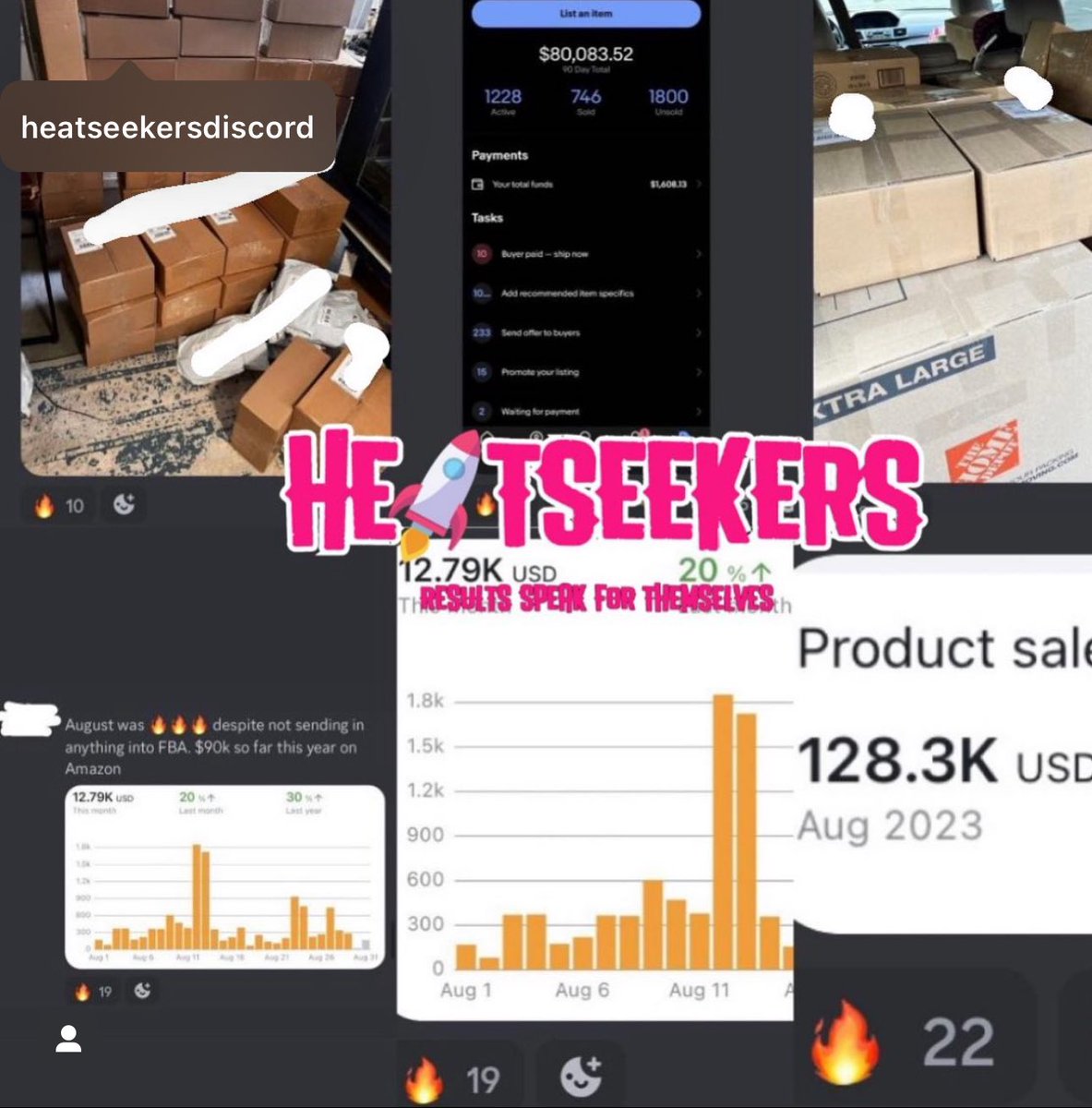 Heatseekersdisc's tweet photo. Everyday we get better! Follow us on IG @heatseekersdiscord. #Amazon #reseller #amazonfba #eBay #ebayfinds #discord #sneakerhead https://t.co/3HCCMjuxhG