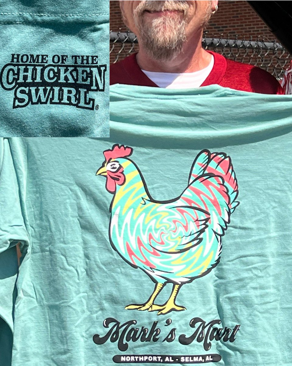 jkittkat's tweet photo. We had a gift certificate from #MarksMart that we won last year and we couldn’t wait to use it…Boy did we!  Their steaks, dips, desserts, and snacks are absolutely divine!  We even found a 
“Chicken Swirl” t-shirt for @EllisBamfan1964.🤣
#FridayNightSteakNight🥩🍾at #LakeTuscaloosa. 
#OleMissSTOMP
#RollTide🅰️🐘🌊🏈
(We will be enjoying these all week!)