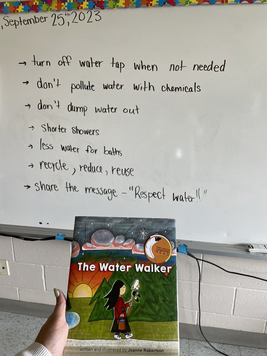 This one holds a special place in my❤️ We read “The Water Walker” by <a href="/miskoanungokwe/">Joanne Robertson</a> today and shared some ideas on how we can protect Nibi💦 We are learning about how to be a good ancestor and this story fits in perfectly. <a href="/ocsbindigenous/">OCSB Indigenous Ed</a> <a href="/MrsDoakSTM/">Mrs.Doak Grade 2 Class!</a> <a href="/ThomasMoreOCSB/">St. Thomas More School</a>