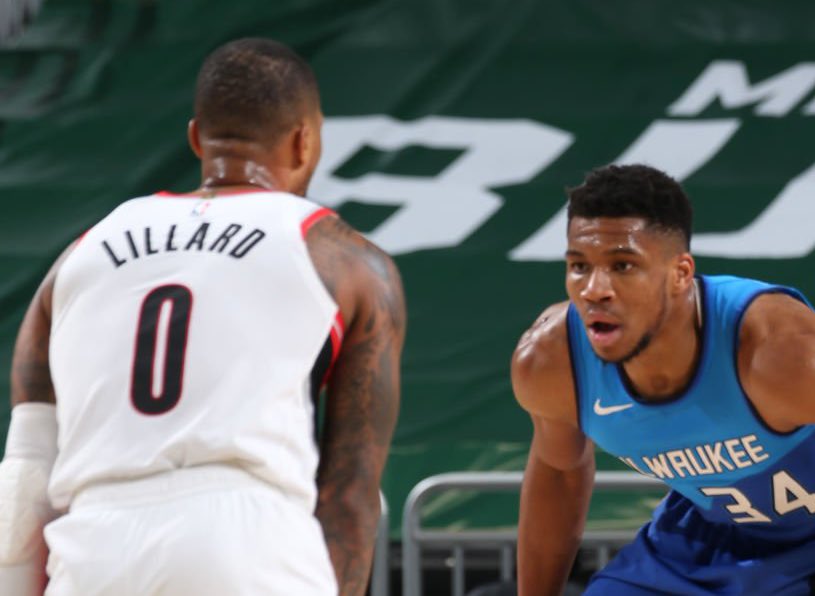 TheDunkCentral's tweet photo. The Milwaukee Bucks have had conversations with the Portland Trail Blazers regarding a possible trade involving Damian Lillard, per @MarcJSpears 

(h/t @BasketballOnX ) https://t.co/LX95p5zHTh