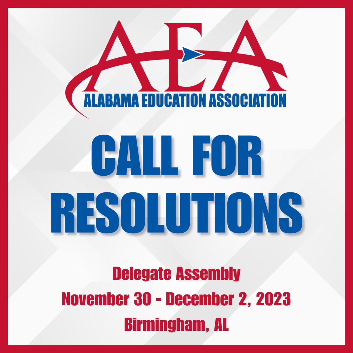 You have one week left to submit a resolution for Delegate Assembly! Make sure that your voice is heard by submitting a resolution form online at myAEA.org by Oct. 3 at 4:45 PM. All AEA members in good standing are invited to make a submission! #myAEA