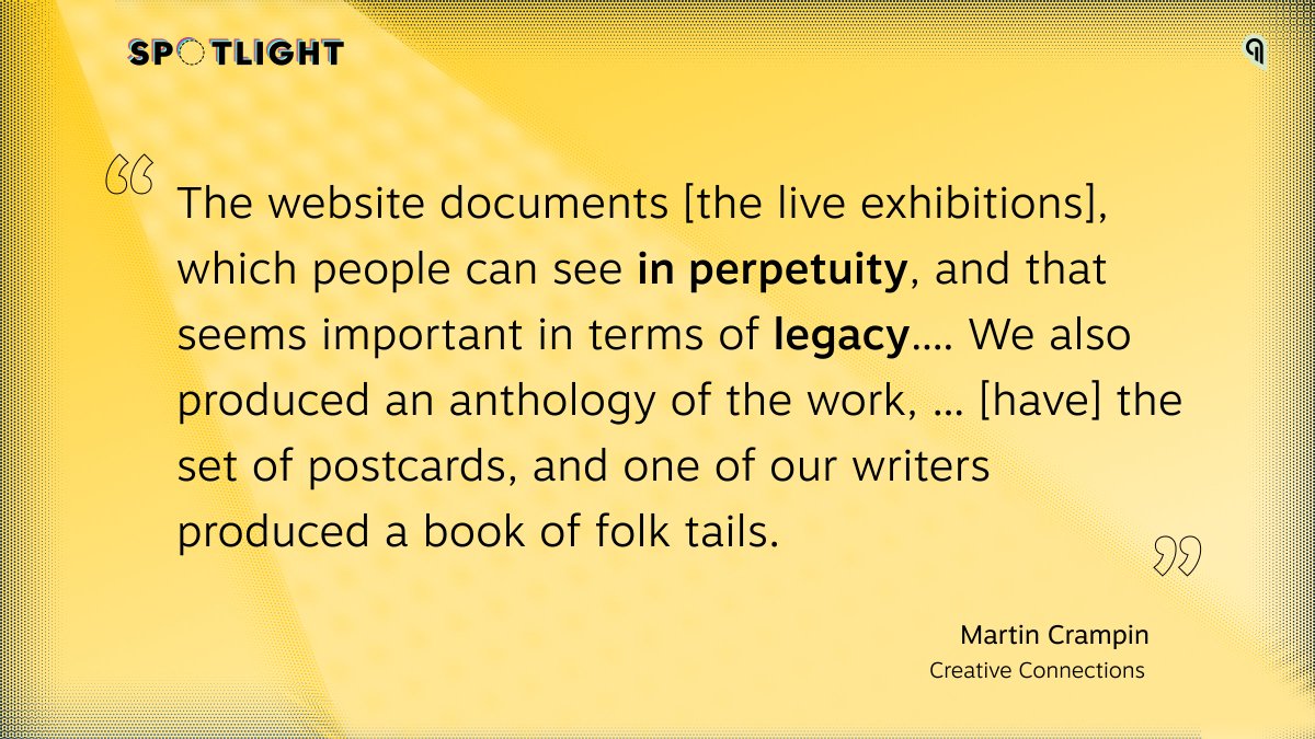 While describing @PortsPastPres, Martin Crampin calls out all the different types of media and their documentation that were created as part of the project.