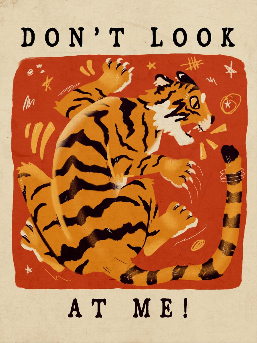 ilypge's tweet photo. DON'T LOOK AT ME! 

for anyone who doesn't want to be perceived today 🐯🔪 https://t.co/kI3dYibKXZ