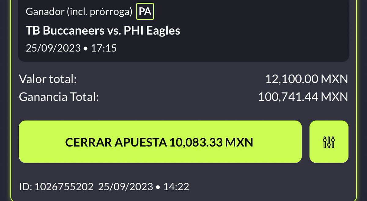 Lista la 💣 del dia 👀 ¿La van a querer que la comparta?

Parlay con momio alto +750, son cuatro juegos de esta tarde #NFL y MLB

Saben que nunca juego parlays pero cua do lo hago se ponen buenos y gano🍿

Si hay varios ♥️🔄🗯️ la publico gratis!
Activa Notificaciones⏳👀