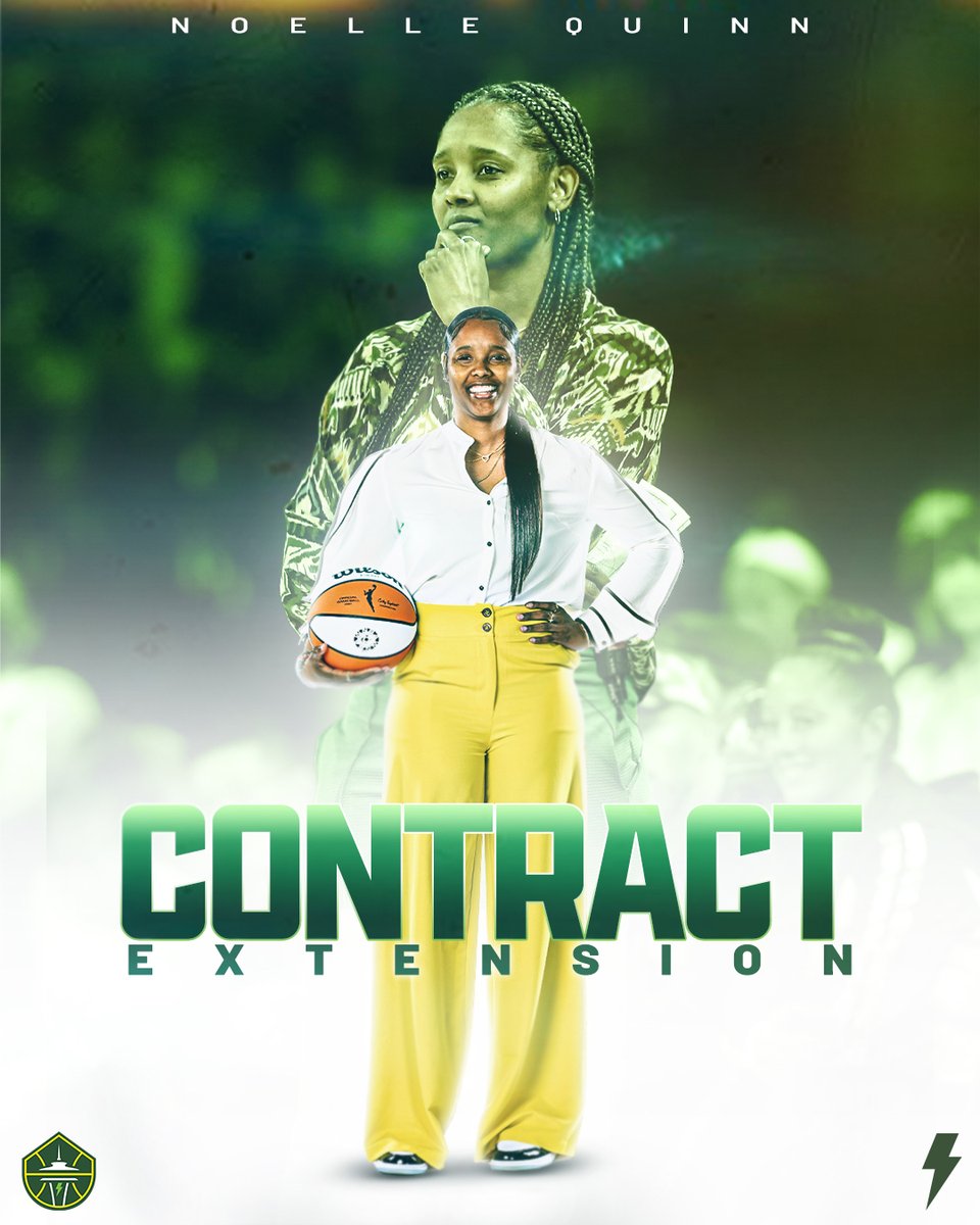 seattlestorm's tweet photo. Our fearless leader 🤩

We've signed Head Coach @Noey_Quinn to a multi-year contract extension!

📰 https://t.co/9bc2YhhKBP https://t.co/Isxdu45FzB