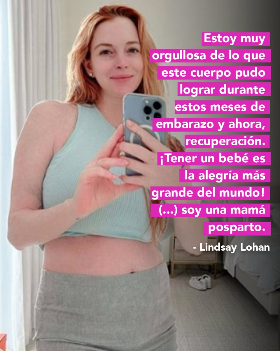 RevistaHogar's tweet image. Lindsay Lohan celebra su cuerpo postparto. La actriz se convirtió en madre en julio y muestra cómo luce después de tener a su bebé 👶. “Estoy muy orgullosa de lo que este cuerpo pudo lograr durante estos meses de embarazo”. ❤️.

#LindsayLohan #embarazo #postparto #RevistaHogar