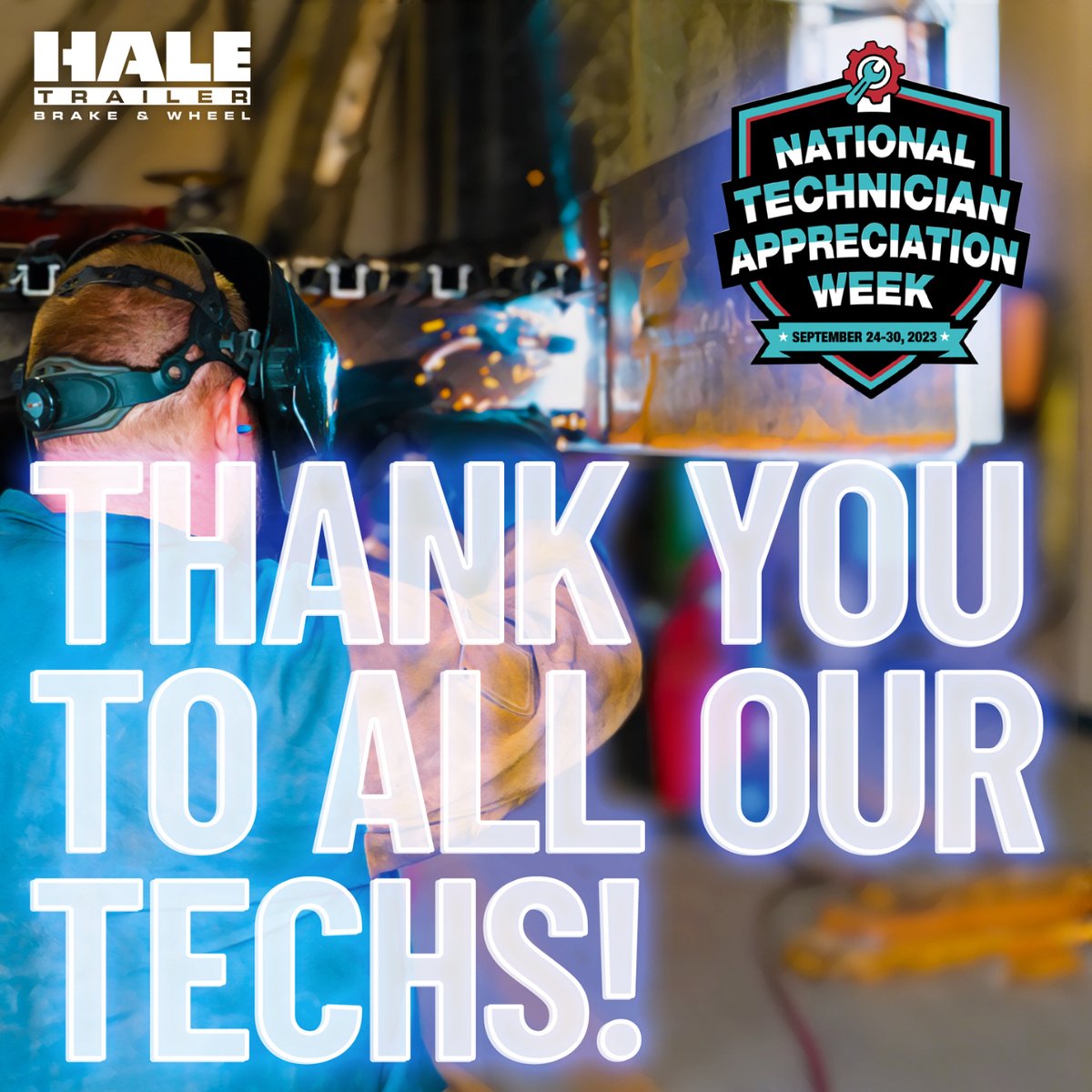 HaleTrailer's tweet photo. Happy Technician Appreciation Week to the team that keeps our wheels turning! We're grateful for your hard work and dedication to developing and maintaining the innovative technologies that power our business. Your expertise and commitment to excellence is vital for our business. https://t.co/RMhb6qZGtN