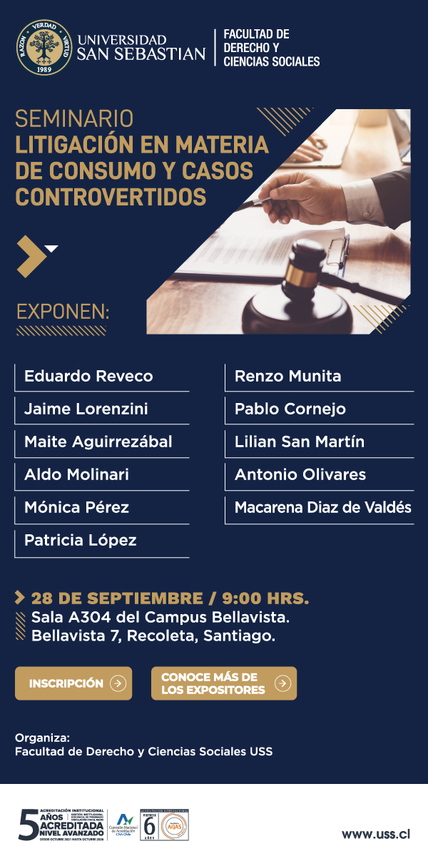 conadecus's tweet photo. ¡Atención consumidores! Nuestro abogado, Antonio Olivares @anolicon 👨‍💼 estará en el seminario 🧑‍⚖️ Litigación en materia de consumo y casos controvertidos ⚖️ de la @USanSebastian ✊

¡Juntos contra el abuso!

#justicia #consumo #consumers #consumerprotection #conadecus #Derecho #universidadsansebastian #facultad #justice