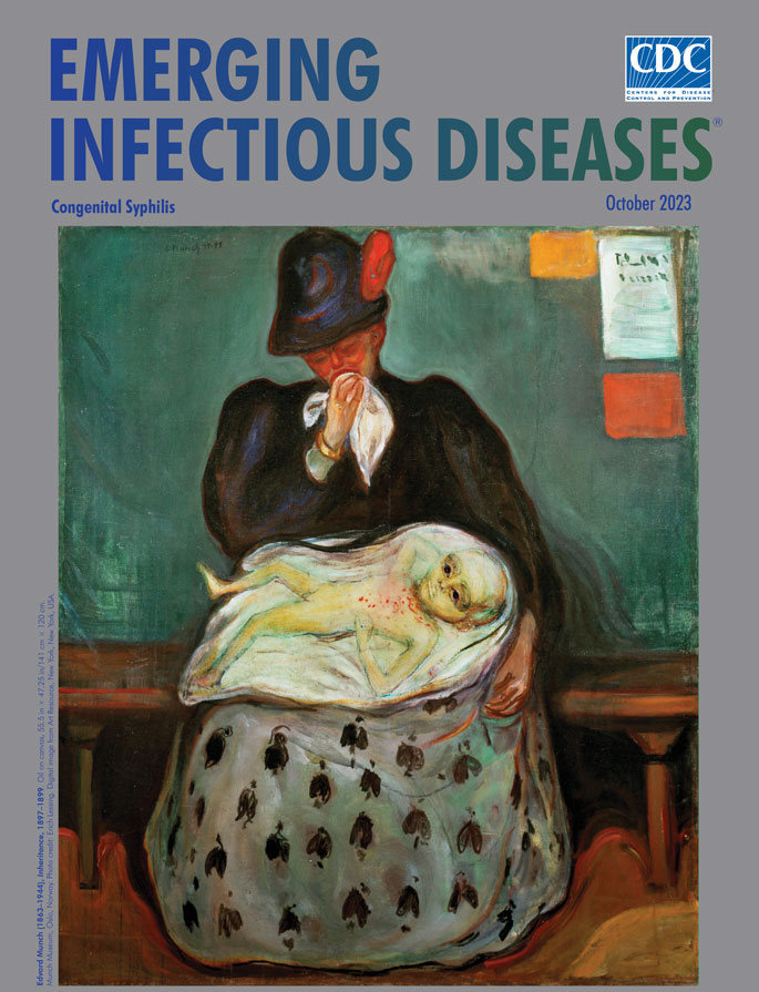 The EID journal’s October theme is congenital syphilis. Rates of infection for this preventable, treatable disease are increasing in many places. Edvard Munch's painting "Inheritance" is a poignant image for the cover. wwwnc.cdc.gov/eid/article/29…