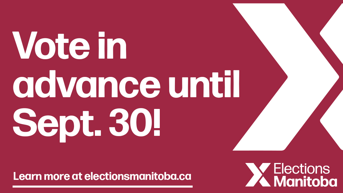 After two days of advance voting, 50,000 ballots were cast! You can vote in advance at any open polling place until Sept. 30. Find one that’s convenient for you: electionsmanitoba.ca/en/Voting/Adva…

#mbelxn43 #mbelxn2023 #mbvotes #mbpoli #electionsmb