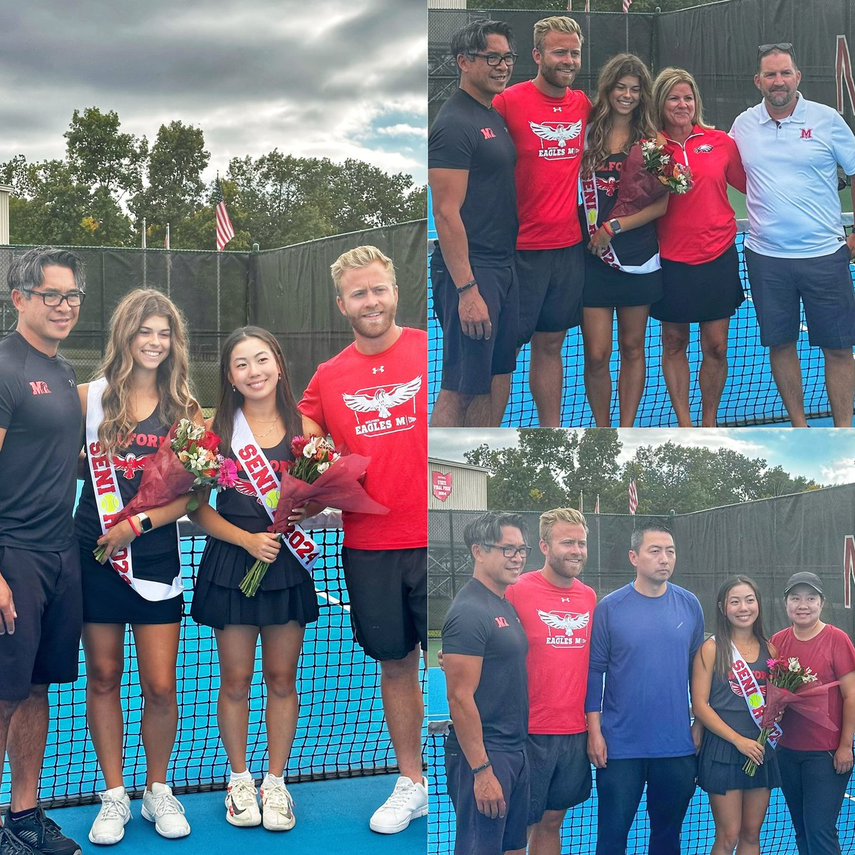 How about those <a href="/mhseaglestennis/">Milford Tennis</a> seniors! Let’s give them a hand👏🏾. Time to get after Harrison.