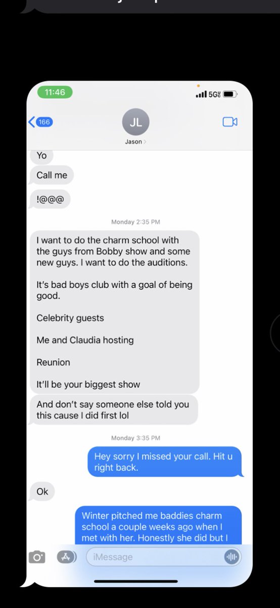 robhimsis's tweet photo. Texts between Lemmy and I. Telling him I am not interested in doing a sit down or baddies. Telling him that I am not going to do the 1 episode he offered me $20k for because he was “waiting to sign a contract for my own show after I filmed” for my own show (bullshit) and texts between Jason Lee and him because Jason Lee pitched MY SHOW IDEA. It was talked about in depth bookie and it was PASSED ON. 😁😁