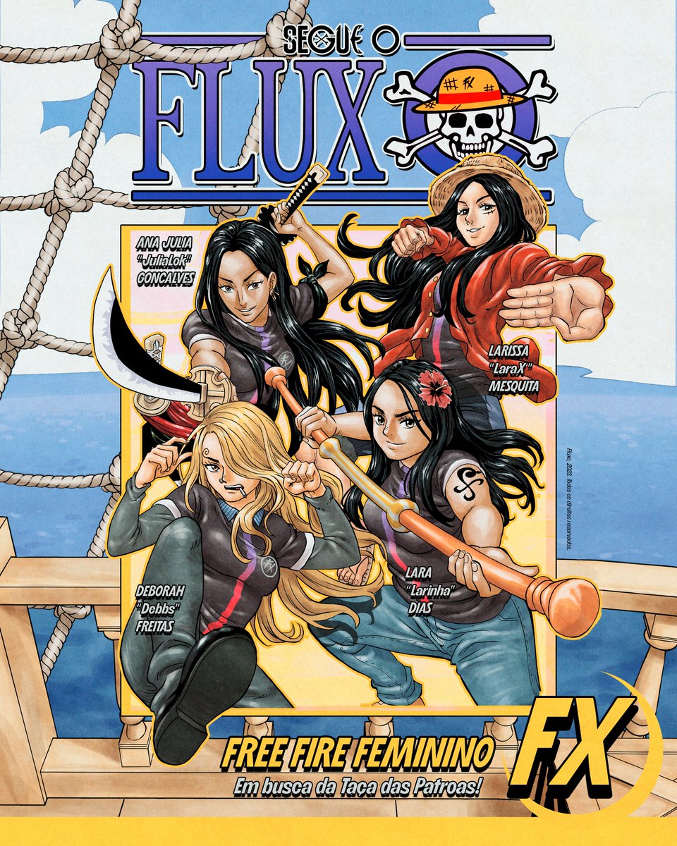 fluxogg's tweet photo. É hora de enfrentar mais uma aventura! 🏴‍☠️

Deem boas-vindas ao bando que vai fazer a diferença na Taça das Patroas. ⚓️

#SegueOFluxo https://t.co/ZuVIYGa0IT