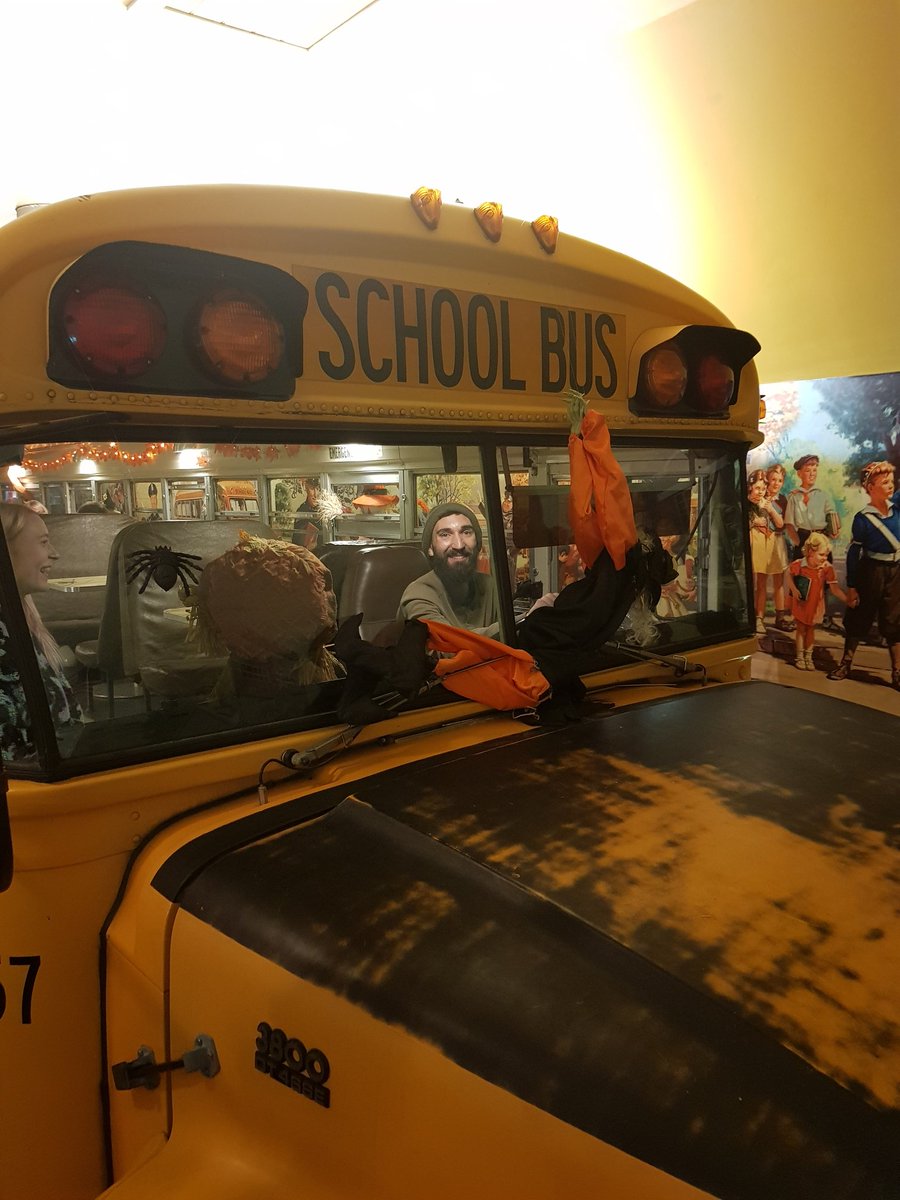 Congratulations to Taylor Lane who successfully defended his PhD thesis today. We have had to delay the usual celebration drinks and photos as he was feeling a bit under the weather after the viva so here's an pic of him driving  a bus at Billy Bob's ice cream parlour.