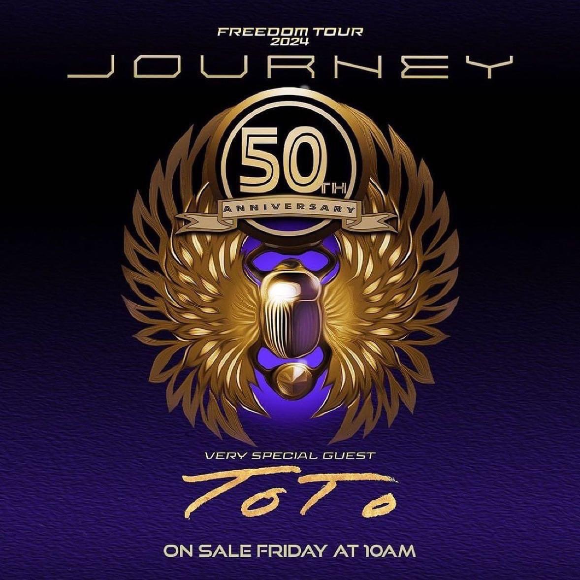 The Journey continues next year! See you all in 2024! Let’s ROCK!!🤘🥁
🎟️: journeymusic.com
#Journey50 #FreedomTour2024 #DeenCastronovo #TeamDeeno #toto #tourannouncement