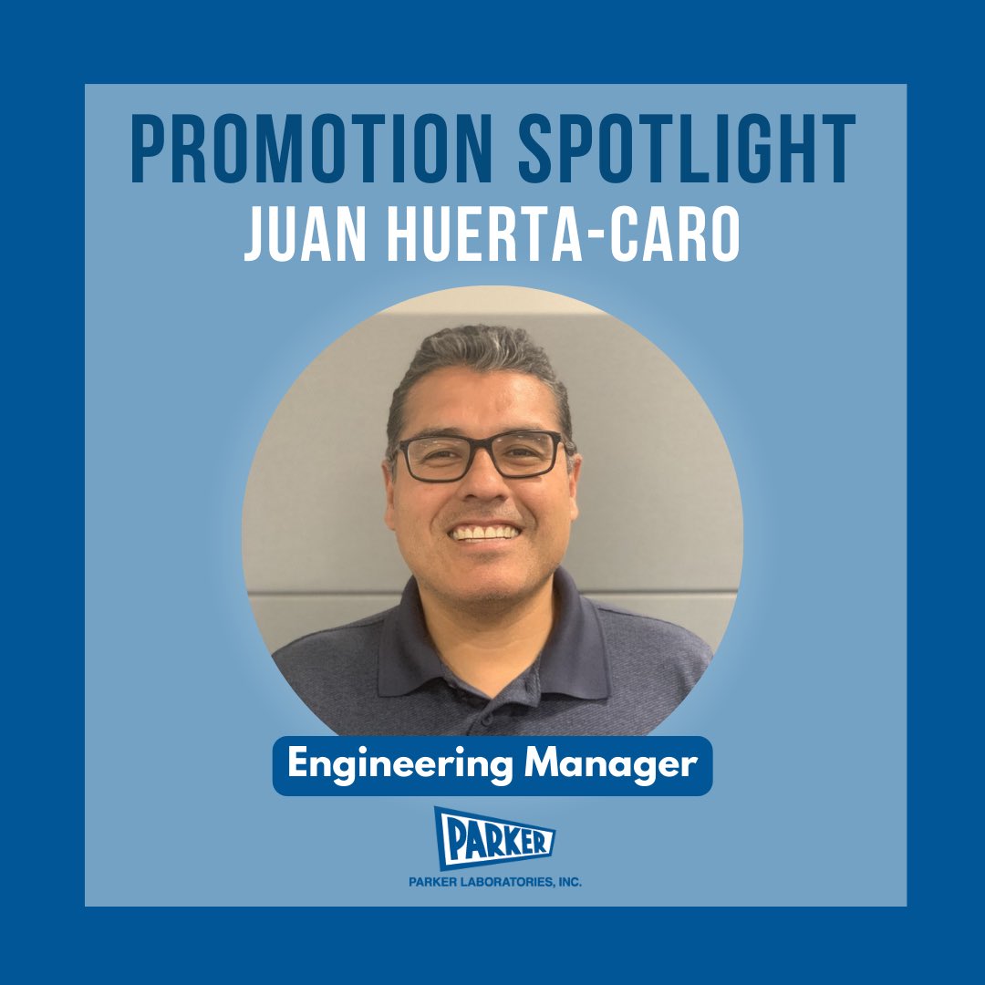 We want to congratulate Juan Huerta-Caro for his promotion to Engineering Manager at Parker Labs! We are lucky to have you, Juan!

#ParkerLabs #EmployeeSpotlight #healthcare #medicaldevices