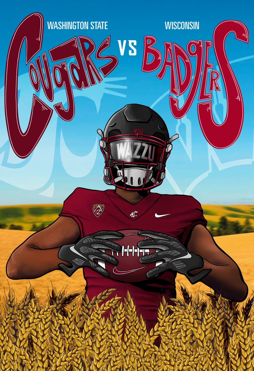 ArtofCollin's tweet photo. Gameday poster for the last 3 @WSUCougarFB home games https://t.co/5gaYLAqBCc