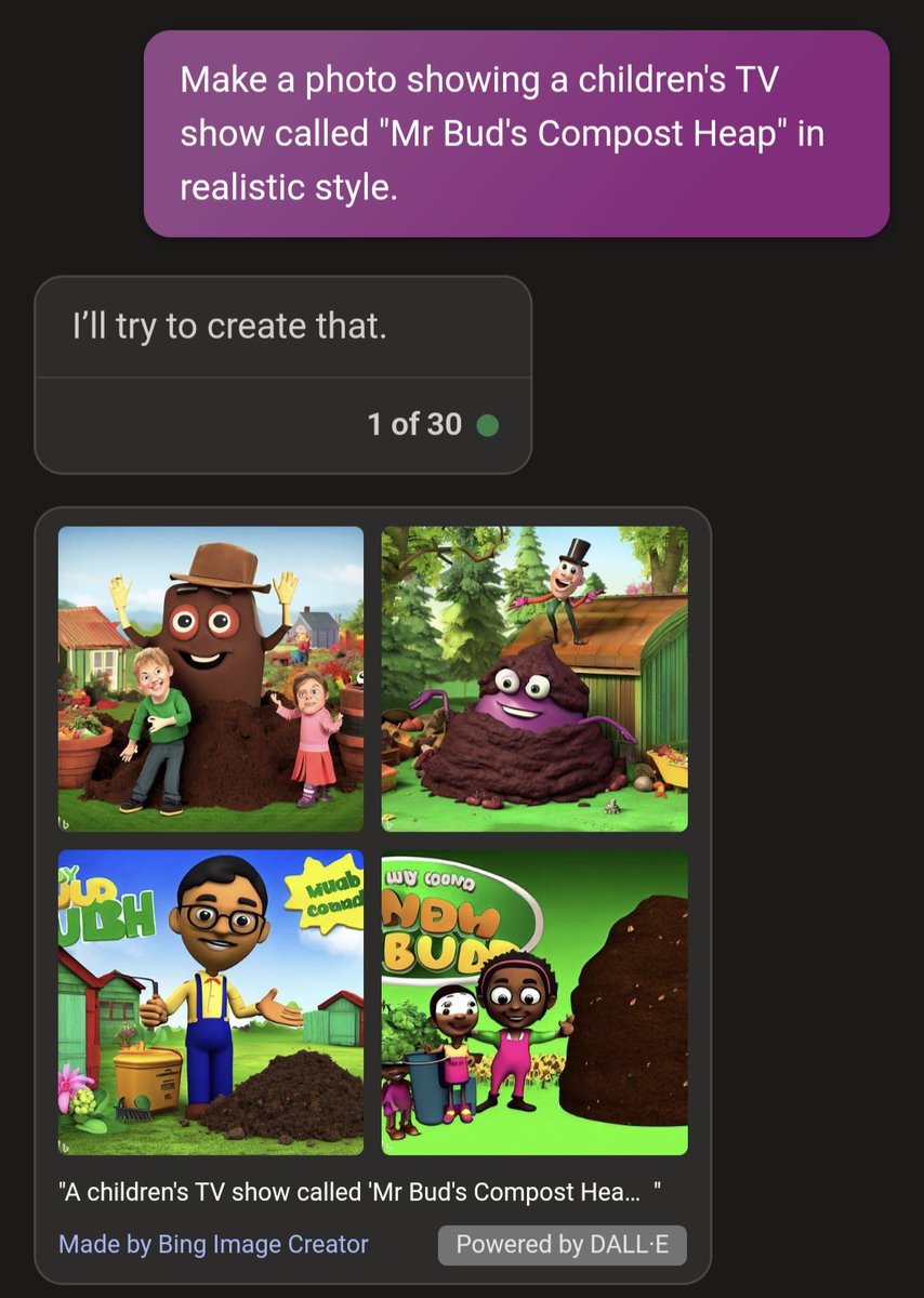 Thanks Bing. #MrBudsCompostHeap