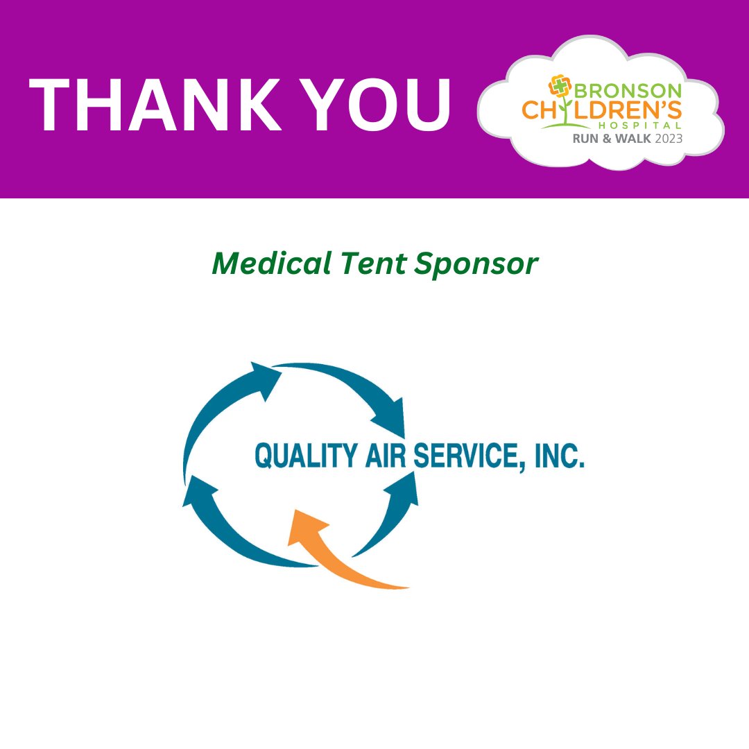 BHFBronson's tweet photo. Along the Bronson Children's Hospital Run &amp; Walk course and event site, there were plenty of medics available to ensure everyone's safety. Thank you to Quality Air Services for supporting our medical tent! https://t.co/fK8FI0X5cX