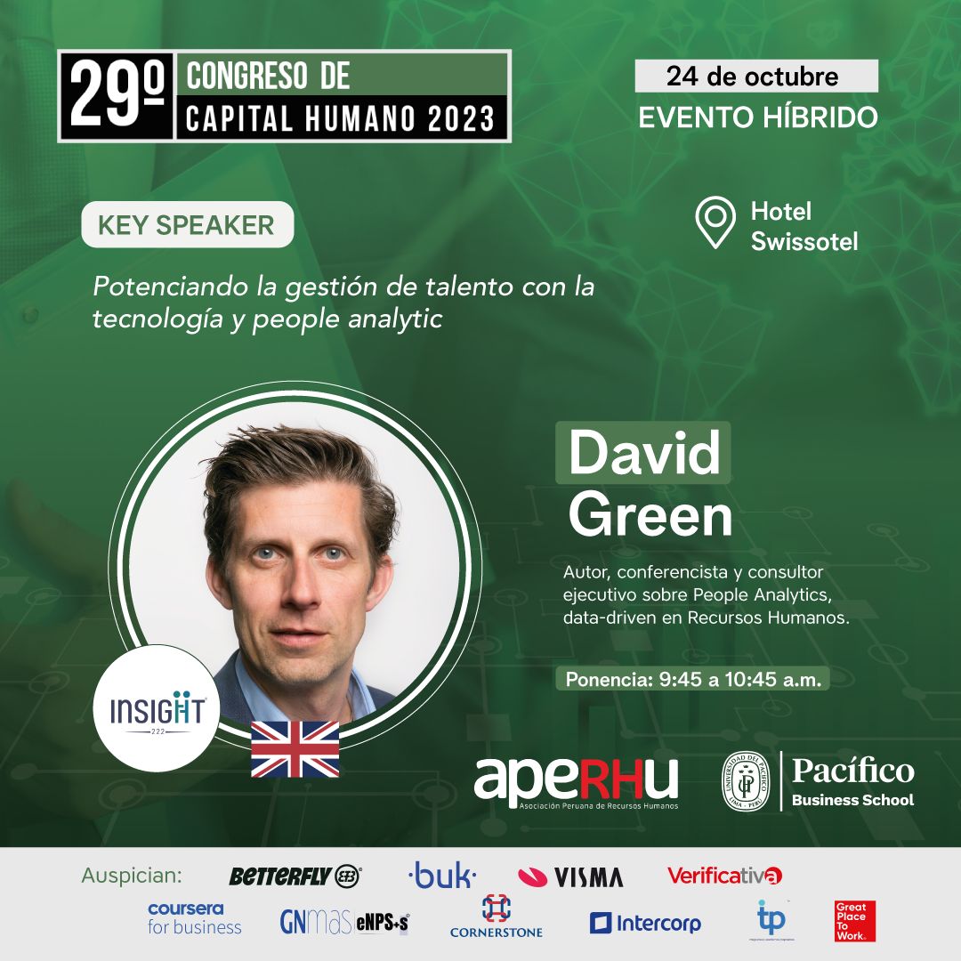 APERHU (@aperhu) on Twitter photo 🗣️ David Green (<a href="/david_green_uk/">David Green</a>) 🇺🇦, autor, conferencista y consultor ejecutivo sobre People Analytics, data-driven en recursos humanos y el futuro del trabajo, será key speaker de nuestro 29º Congreso de Capital Humano 2023.
🔥 ¡Asegura tu lugar! ¡Cupos limitados! 🗣️ David Green (<a href="/david_green_uk/">David Green</a>) 🇺🇦, autor, conferencista y consultor ejecutivo sobre People Analytics, data-driven en recursos humanos y el futuro del trabajo, será key speaker de nuestro 29º Congreso de Capital Humano 2023.
🔥 ¡Asegura tu lugar! ¡Cupos limitados!