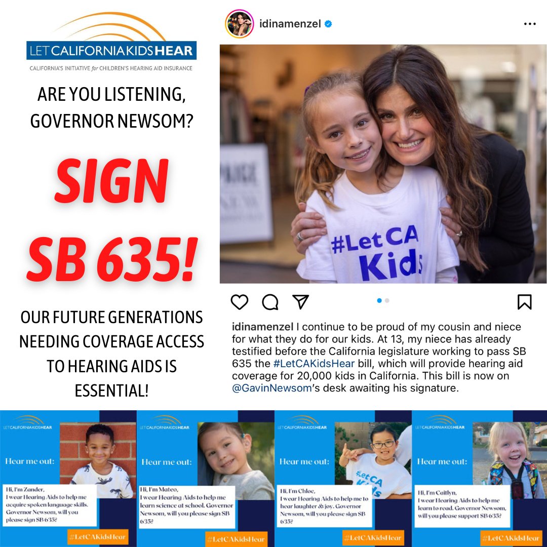 *SB 635 @ GOVERNOR'S DESK - SHARING INFO FROM OUR FRIENDS @ LET CALIFORNIA KIDS HEAR (NON-DHHSC)*

Full message: instagram.com/p/CxoQaZ5hGoU/…

#GavinNewsom #LetCaliforniaKidsHear #MakingADifference #SB635 #Acess #Sound #LetCAKidsHear #ProKidCA