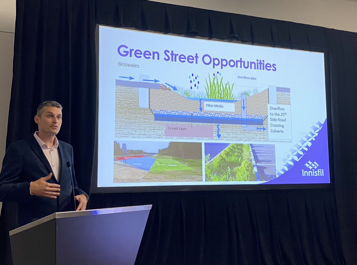 CyclePlanner's tweet photo. Great presentation today at TAC on Innisfil’s 25th Side Road Complete Street Project by Bobby-Jo Duncan from the Town and Shawn Smith from @WSPCanada #TACConf https://t.co/QqxN53V3ZK
