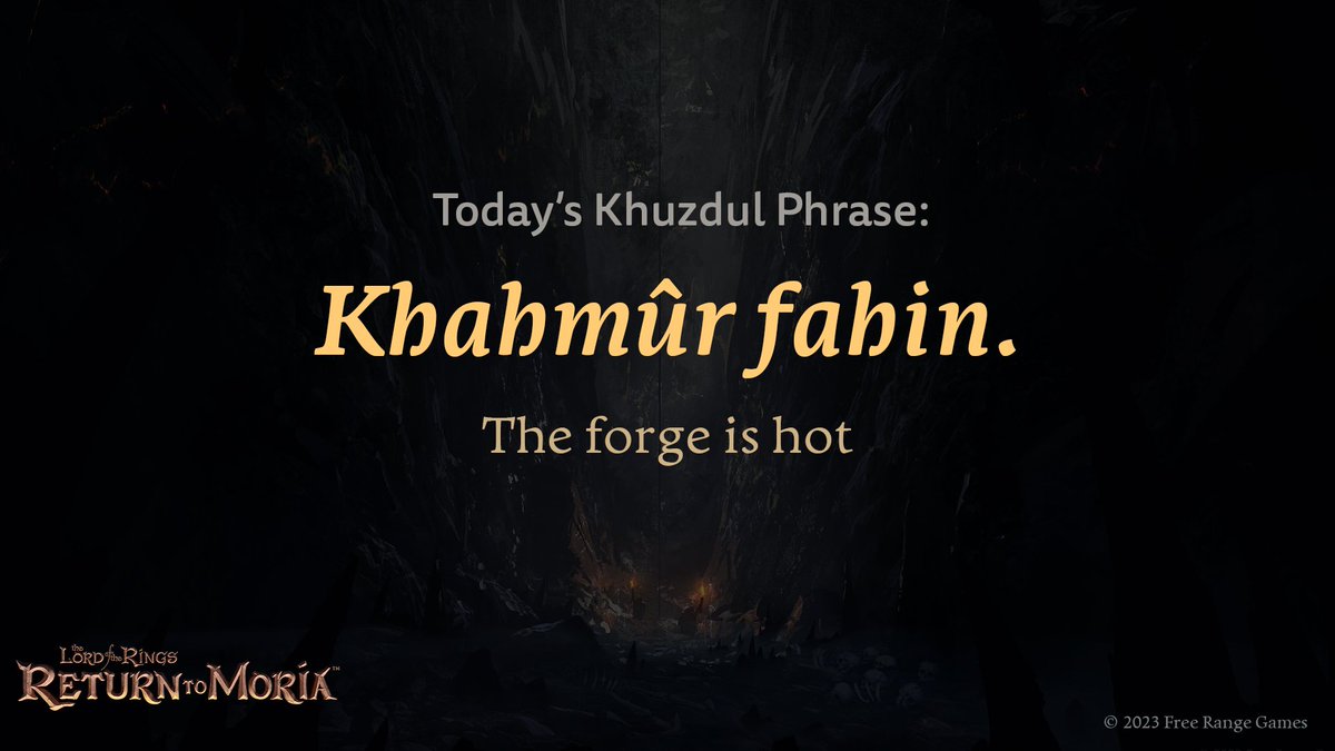 2 of the voices you can choose from when customizing your character in The Lord of the Rings: Return to Moria will speak Khuzdul exclusively (when only other dwarves are around or its not simply faster to say something in Common)
#ReturntoMoria #TheLordoftheRings #RtM #LotR