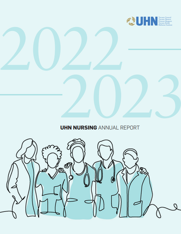 UHN's tweet photo. UHN Nursing’s new annual report celebrates the indispensable collective impact of nurses – and their excellence.

Read more about nursing milestones and innovations → https://t.co/Ucu3eoEjNH https://t.co/uLac8ls4kc