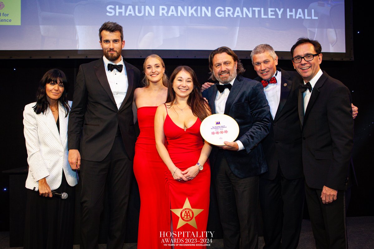 We’re delighted to award 4 #AARosettes to <a href="/GrantleyHall_/">Grantley Hall</a> <a href="/ShaunRankin/">Shaun Rankin</a> from #NorthYorkshire! Very well deserved, congratulations! Thanks to <a href="/rakporcelaineu/">RAK Porcelain Europe</a> for sponsoring this #AAawards.

<a href="/visitnorthyork/">Visit North Yorkshire</a> <a href="/BBCLookNorth/">BBC Yorkshire</a> <a href="/Welcome2Yorks/">Welcome to Yorkshire</a>