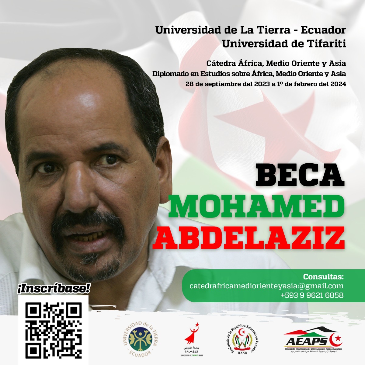 RASDEcuador's tweet photo. Agradecemos la expectativa y el interés que ha generado el Diplomado en Estudios sobre Africa, Medio Oriente y Asia, iniciativa de la Universidad de Tifariti 🇪🇭, la Universidad de La Tierra 🌎🇪🇨, la Embajada de la RASD 🇪🇭 y la #AEAPS. Esta mañana en Quito, Radio Vigía FM 90.5. https://t.co/nsnPz5tgCL