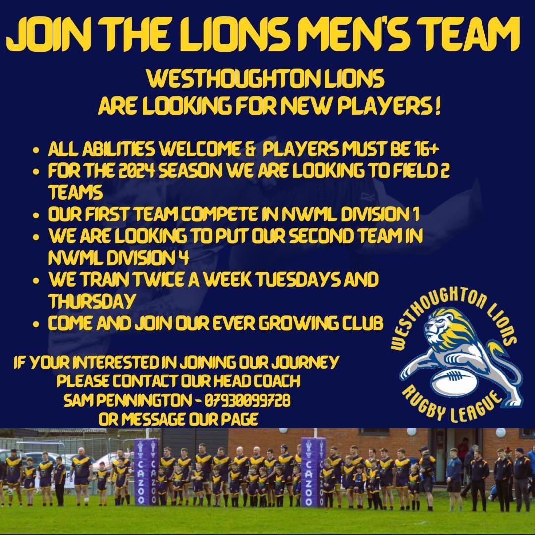 After a successful 2023 Our Open Age mens side are looking for players to join our ever growing club for the 2024 season! No matter if you have played at a good level or never played before, come down have a laugh & play the best sport in the world!!! Get in touch 🦁🦁🦁