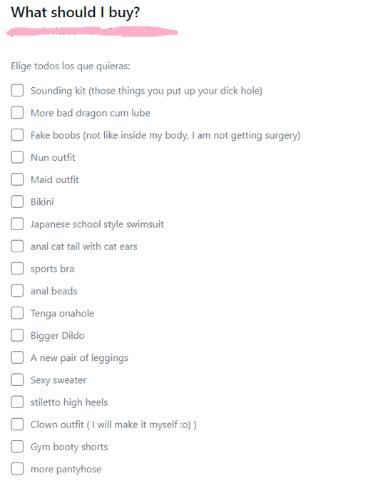 I decided to make a poll, for you guys to decided what I should buy in the future x3 #femboy #booty #feetcontent<a href="/tag/booty"class="tags"><span>#booty</span></a><a href="/tag/femboy"class="tags"><span>#femboy</span></a><a href="/tag/feetseller"class="tags"><span>#feetseller</span></a><a href="/tag/feetcontent"class="tags"><span>#feetcontent</span></a>