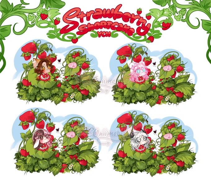 Some strawberry comms :>!! LOOK AT EM// 