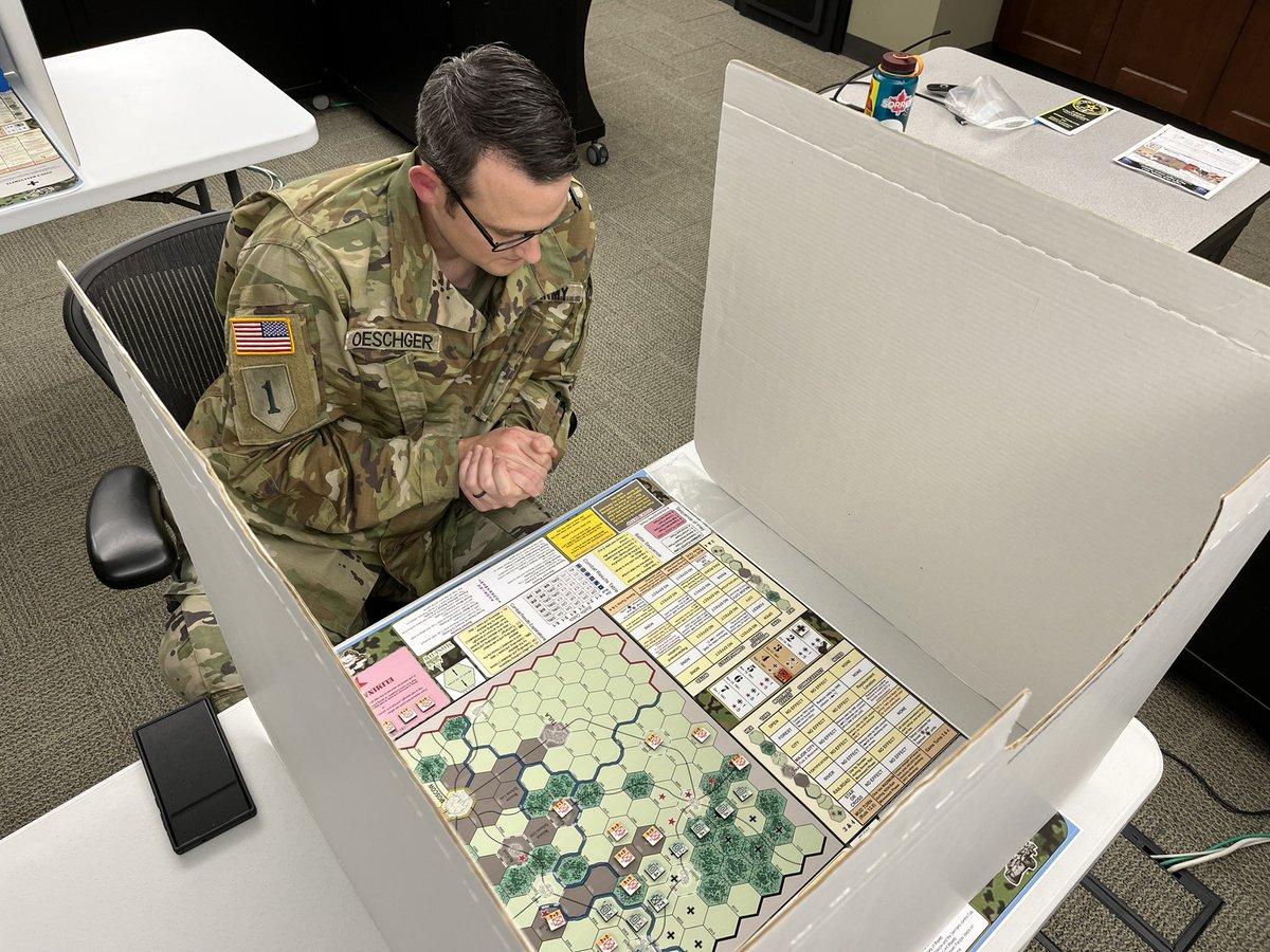 smarkg52's tweet photo. This week our Exercise Support Officers continue training #wargaming
#army #simulations for @usacgsc @armyuniversity wargames during the course using Frank Chadwick’s classic Battle for Moscow. Today we are running or double blind to practice as future adjudicators!! https://t.co/ktKezoIEDq