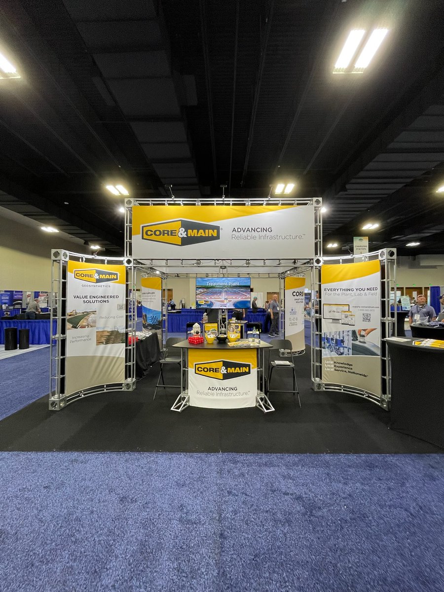 coreandmain's tweet photo. We're exhibiting at #WaterPro in Denver! We'll be here until the show floor closes. Be sure to stop by booth 815 and talk #infrastructure with us! #coreandmain #coremazing https://t.co/9Irws8EiZD