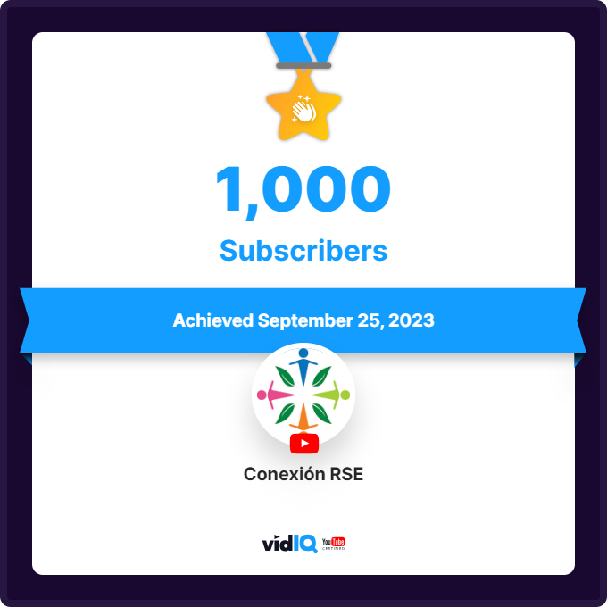 Esta mañana <a href="/vidIQ/">vidIQ</a> nos informaba que ya habíamos llegado al número mágico de #YouTube de los primeros mil suscriptores.😀
Entra a nuestro canal y encuentra información sobre #ODS, #VoluntariadoCorporativo y #Sostenibilidad 💪
youtube.com/c/conexionrse
<a href="/YasminDishmey/">Yasmin Dishmey Marte</a> <a href="/nestorestevez/">Néstor Estévez</a>