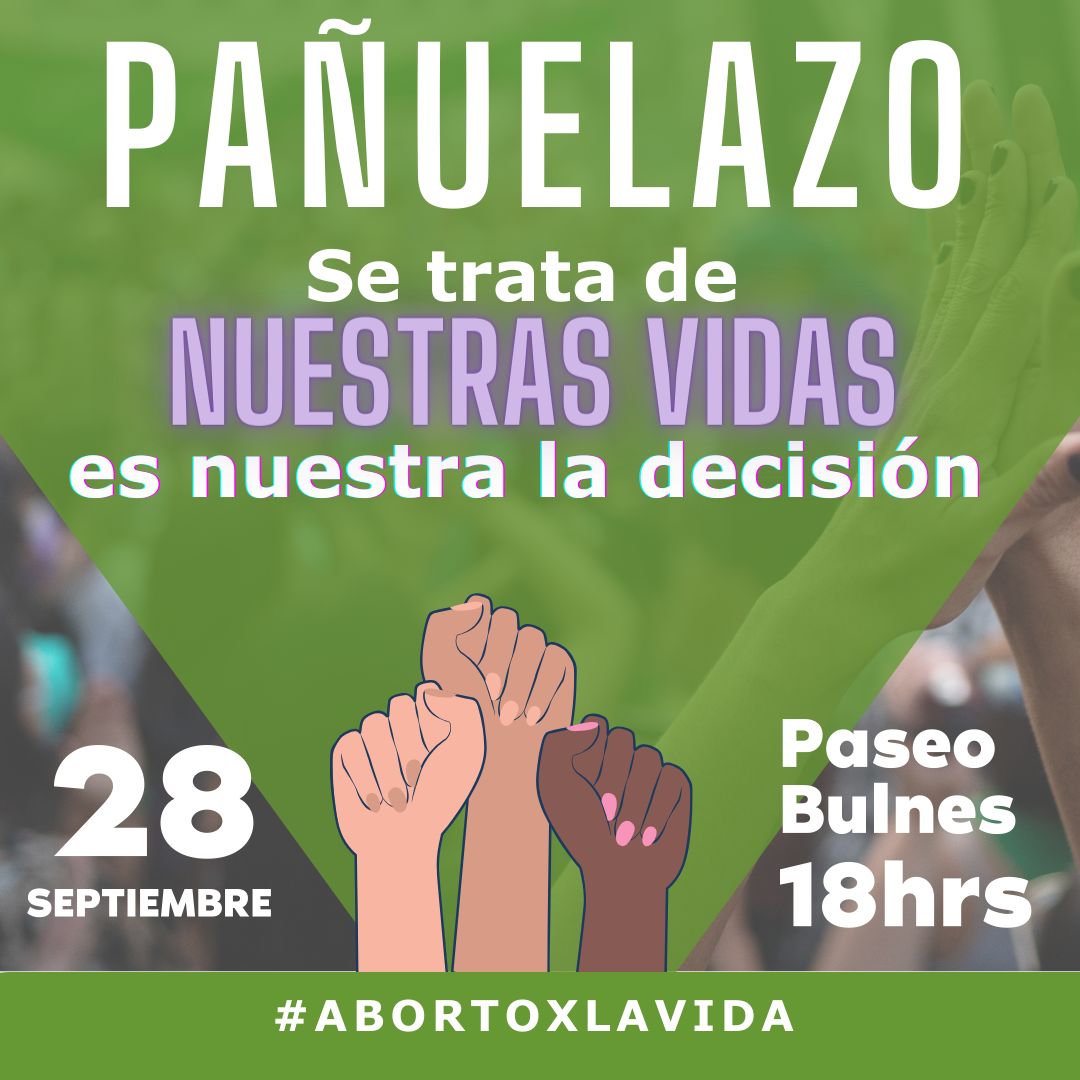 radiotierracl's tweet photo. Pañuelazo por nuestros derechos, 28 de septiembre https://t.co/96mg3syp1F