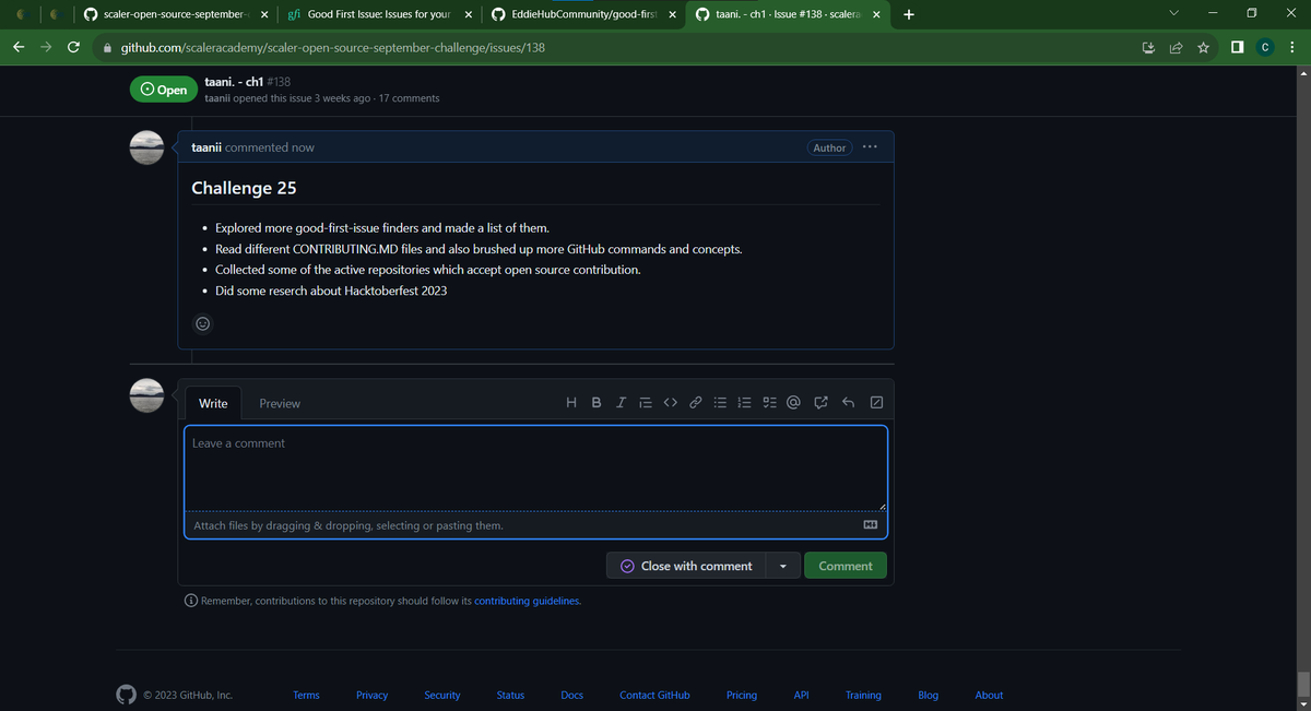 chaitanya8921's tweet photo. Hey All, I have completed #task25 of #OpenSourceSep Challenge with @Scaler_Official Discord Community

You can join the community HERE: https://t.co/So2zrik17b 

#Opensourcesep #ScalerDiscord #Scaler #30daysofopensource #OpenSourceSeptemberChallenge #OpenSourceSepChallenge https://t.co/lyeqFF3bFT