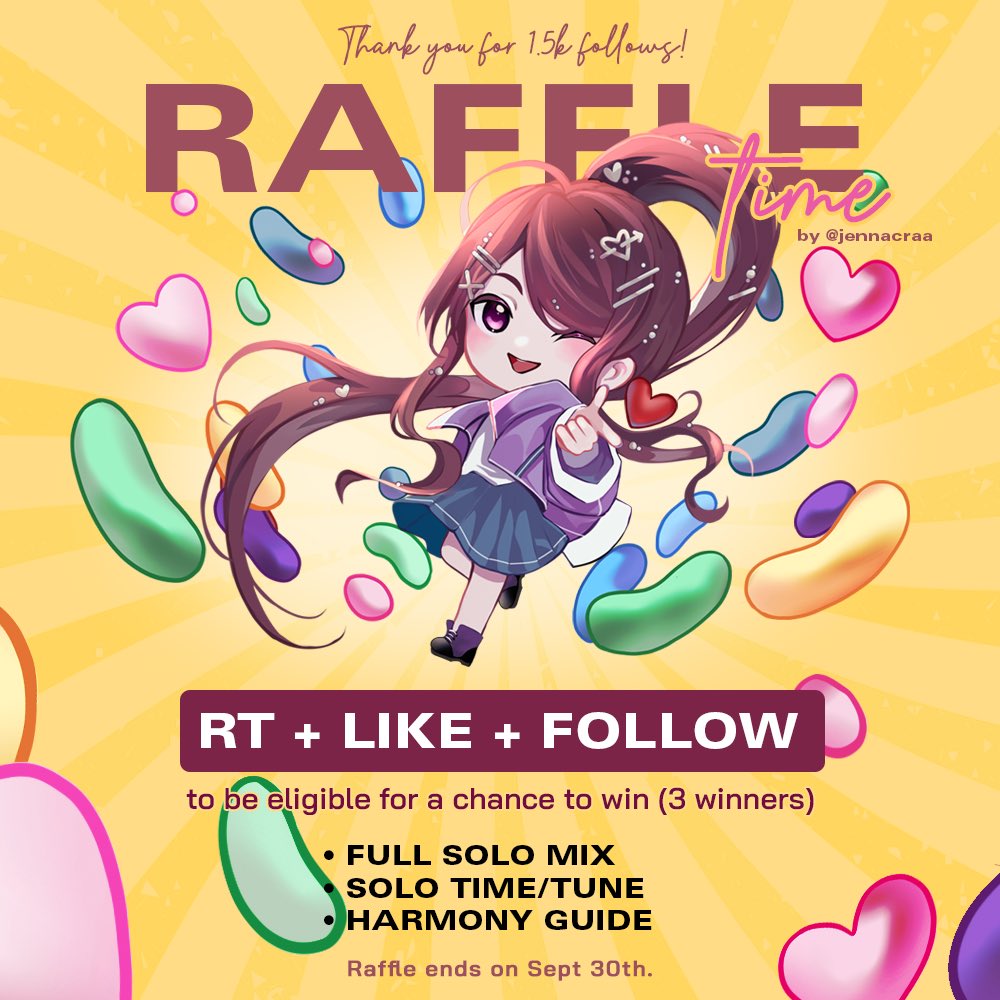 jennacraa's tweet photo. ✨MIX RAFFLE INCOMING!!✨

thank you so much for 1500 followers !!! im so grateful for all the opportunities given to me by this community and i hope i can give back even a little with this 💛 https://t.co/Iz3ubHbFMW