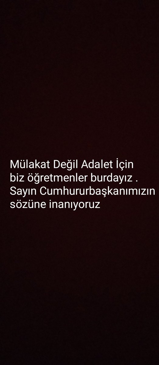 SadiyeEsra38438's tweet photo. @startv
@ShowTV
@showanahaber
@Haberturk
@kanal7
@KanalD
@ulketv
@tv100
@cnnturk
#KabinedenMülakataVeto
Seçim öncesi öğretmenler için mülakat kalkacak demişti cumhurbaşkanımız  @RTErdogan , cumhurbaşkanının sözü devlet sözüdür . İnanıyoruz ,  güveniyoruz. https://t.co/lWoLMMVKMp