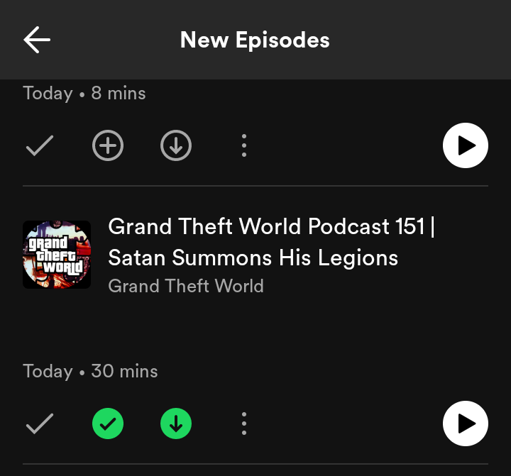 @grandtheftworld short episode this week?

(Spotify)