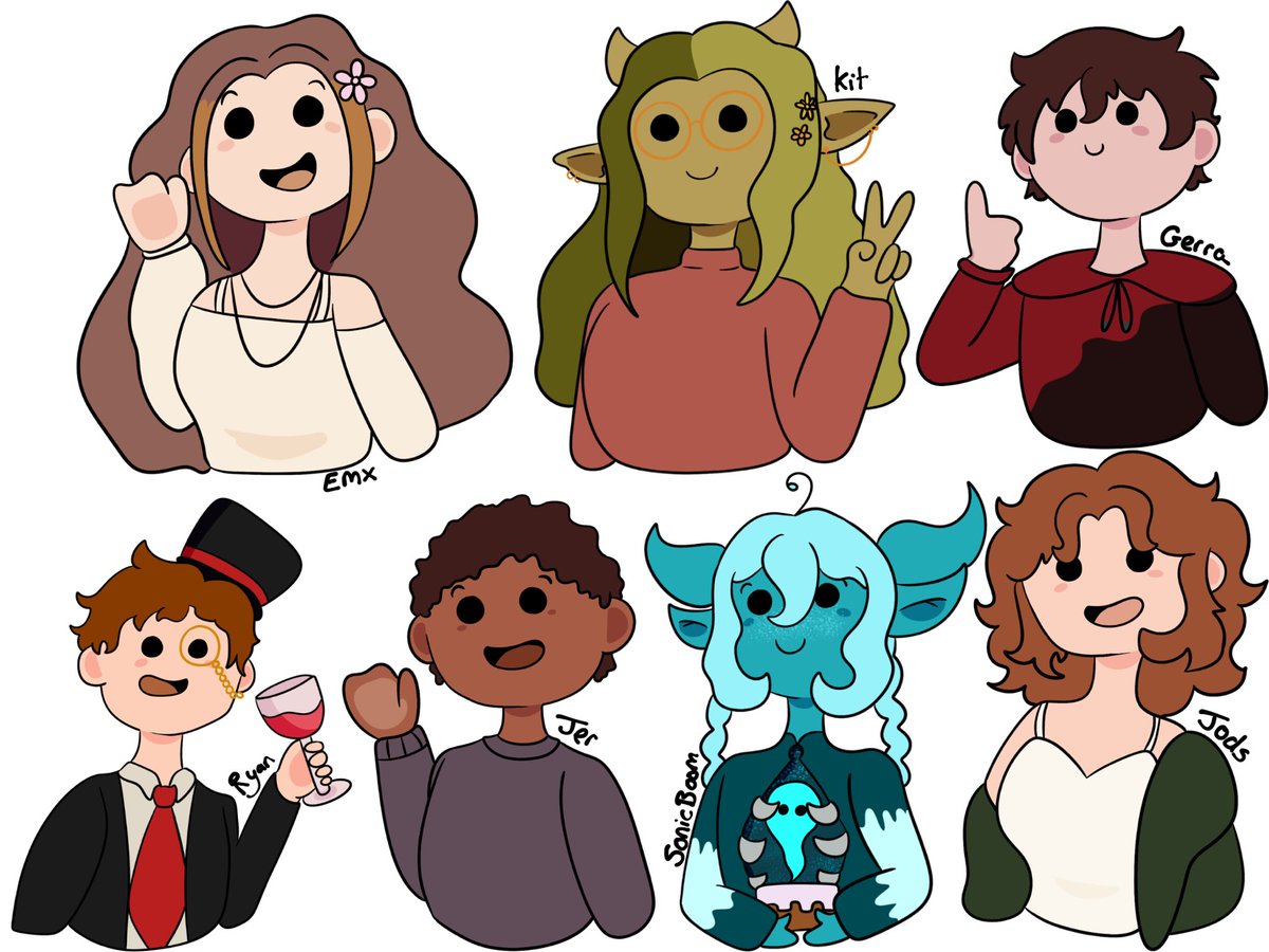 Some sillies that were drawn on stream today 

(Gonna get to the rest tomorrow still taking refs btw hehe)