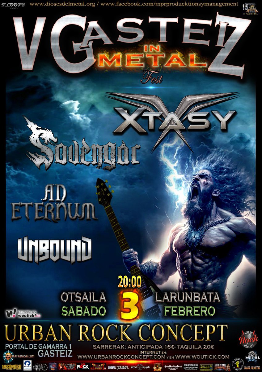 🔥Volvemos a la carga el próximo 3 de febrero🔥🔥
El el V Gasteiz in Metal. Junto a UNBOUND, <a href="/Sovengar/">SovengarOfficial</a> y Xtasy. 
<a href="/DemonsRecordss/">RecordsOfDemons</a>