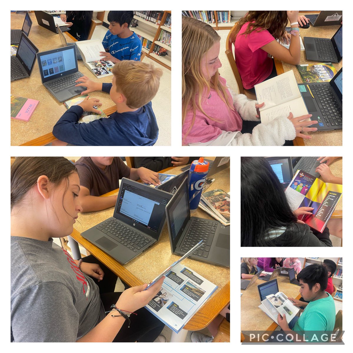AMSMillerSS's tweet photo. My history students traveled to the library today to do a little book research on their Latin America project. 🥰 thanks Peggy Williams for pulling books and allowing us time in the library. @AvilleCityBOE  @avilleMSlife https://t.co/uFnzsgQlx1
