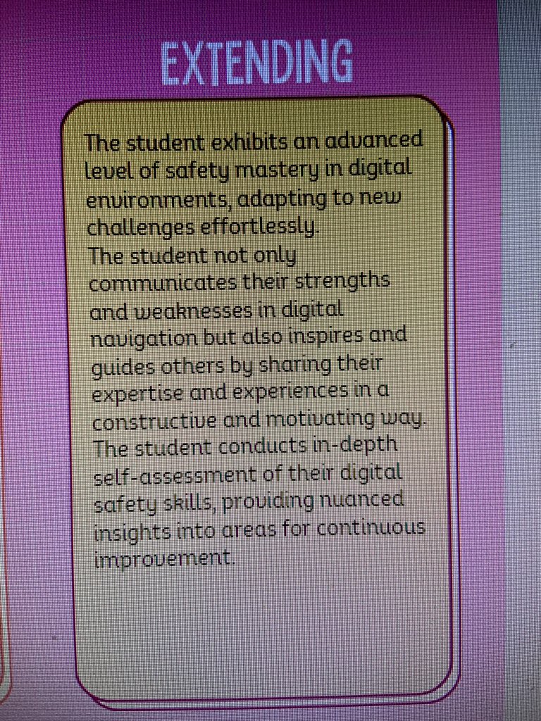 Using ChatGPT to help write some levels of proficiency after creating my description of proficient and developing.