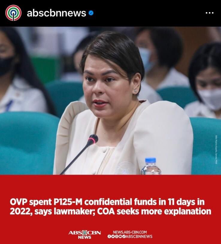 marvinterz's tweet photo. Hindi na po siguro pwedeng confidential yan Ma'am VP. sobra na kasi. need namin malaman, paano po nagastos yung P125 million sa 11 days? https://t.co/xd732SWQqh