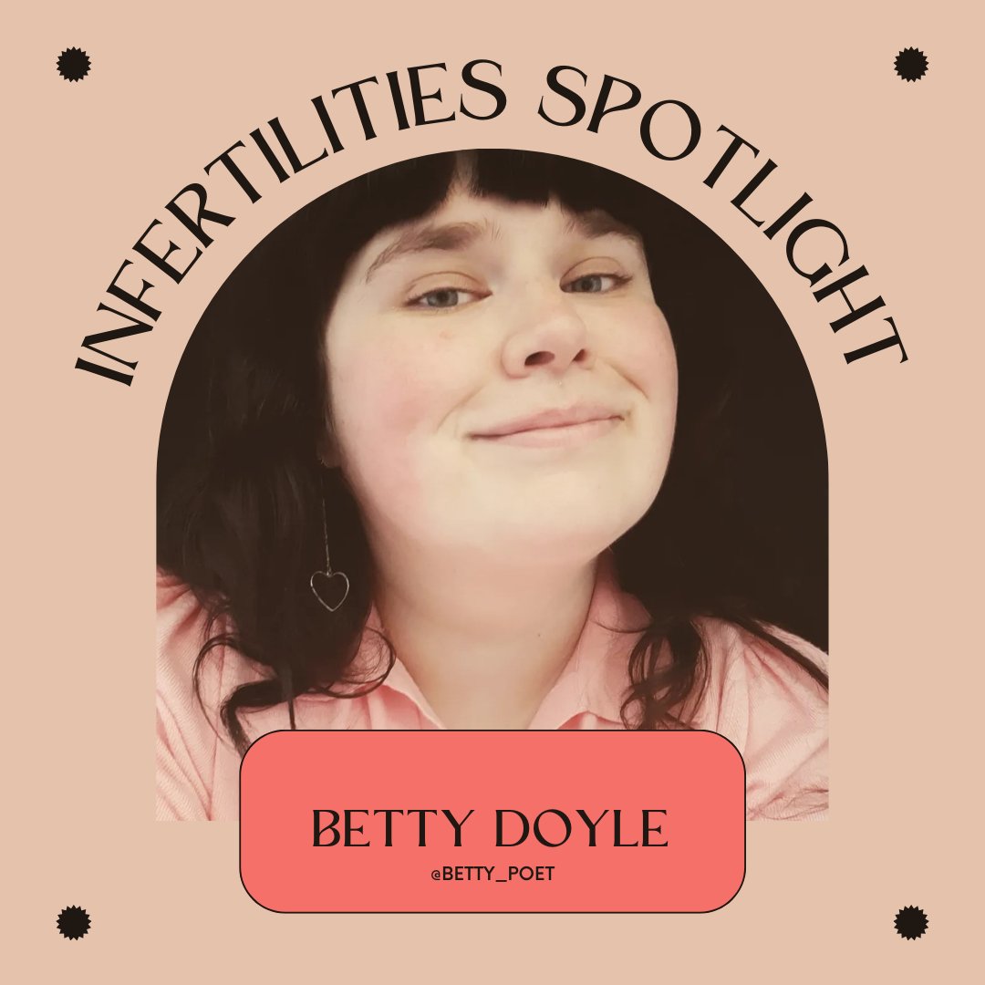 ART of Infertility (@artofif) on Twitter photo Meet our contributor Betty Doyle! <a href="/betty_poet/">Dr Betty Doyle</a> is a poet who lives in the UK, whose PhD research was on infertility and poetry and how writers tackle a subject that is both silent and silenced. Three of Betty's poems appear in Infertilities, A Curation. #artheals Meet our contributor Betty Doyle! <a href="/betty_poet/">Dr Betty Doyle</a> is a poet who lives in the UK, whose PhD research was on infertility and poetry and how writers tackle a subject that is both silent and silenced. Three of Betty's poems appear in Infertilities, A Curation. #artheals