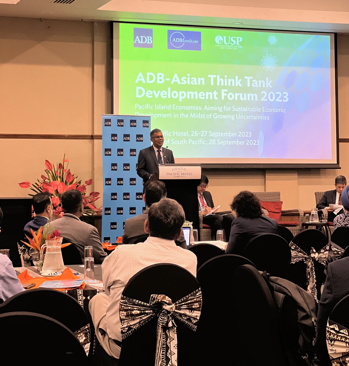 Professor Pal Ahluwalia, USP VC (@pal_vcp) on Twitter photo Delighted to officially welcome the participants this am for the 3 day forum being co-hosted by <a href="/ADB_HQ/">Asian Development Bank</a>, <a href="/ADBInstitute/">Asian Development Bank Institute</a> and <a href="/UniSouthPacific/">The University of the South Pacific</a>.
This forum will deliberate on new economic outlook, new data sources, policy planning, tourism and regional cooperation. Delighted to officially welcome the participants this am for the 3 day forum being co-hosted by <a href="/ADB_HQ/">Asian Development Bank</a>, <a href="/ADBInstitute/">Asian Development Bank Institute</a> and <a href="/UniSouthPacific/">The University of the South Pacific</a>.
This forum will deliberate on new economic outlook, new data sources, policy planning, tourism and regional cooperation.